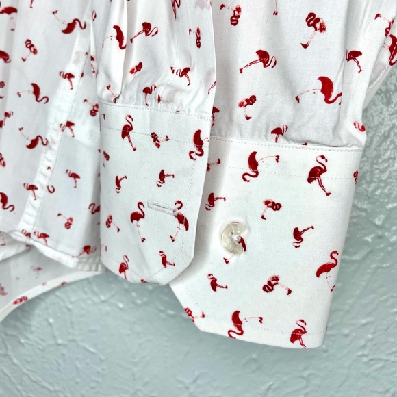 TALLIA Men’s Flamingo Patterned Button Down - Picture 5 of 5